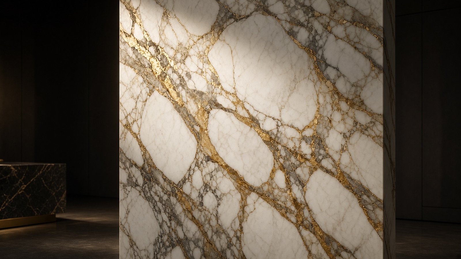 Calacatta marble slab in the Venatura gallery