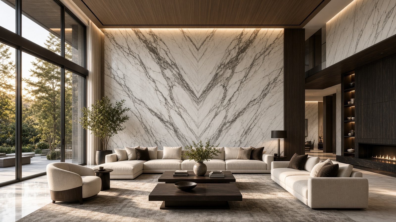 Luxury residence in marble